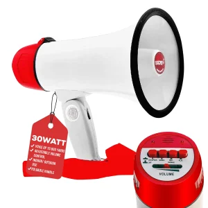 5 Core Megaphone 30W Bull H w 800 Yards Siren
