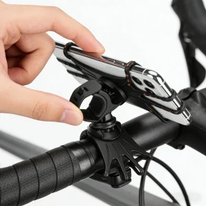 360 Rotating Silicone Phone Holder, Shockproof Universal  Bicycle Motorcycle. 13 * 6 * 5