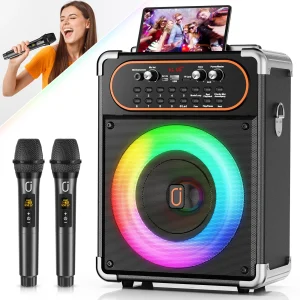 S68 Kara Ok with 2 Microphone Bluetooth 5.3 Kara Ok Speaker