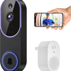 Smart Wireless Video Doorbell Camera with AI Detection