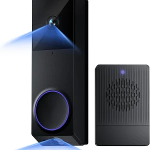 Wireless Video Doorbell with Dual Cameras, 2K HD