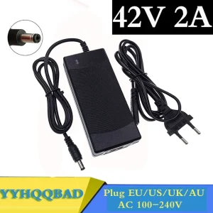 36V 2A battery charger Output 42V 2A Charger Input 100-240 VAC Lithium