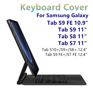 Book Cover Keyboard For Samsung Galaxy Tab S9 FE 10.9" S9 S8 S7 11 inch  Magic Magnetic Case Backlight TouchPad