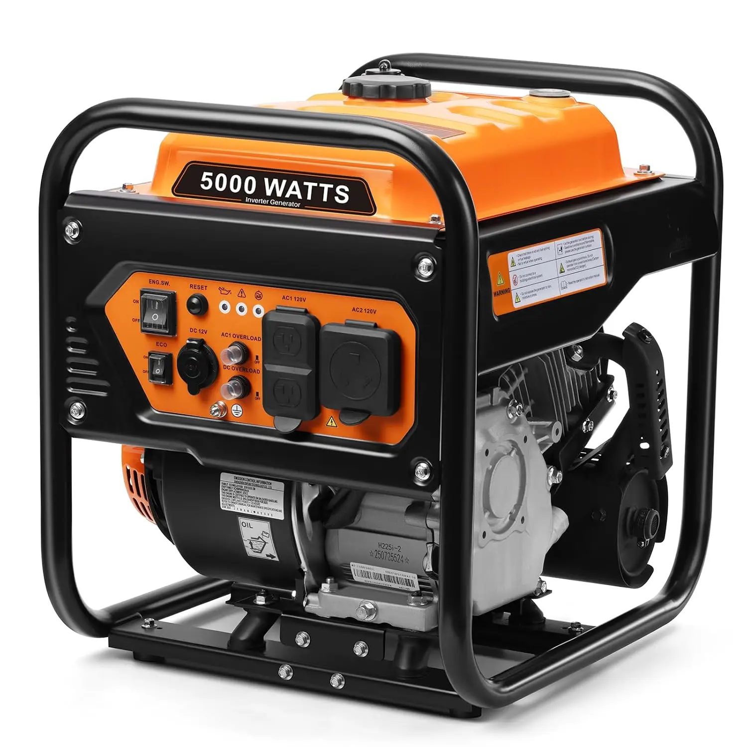 5000-Watts Portable Inverter Generator, - Image 1