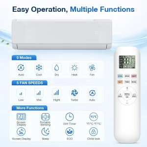 24000BTU Mini Split AC/Heating System - Thumbnail Image 3