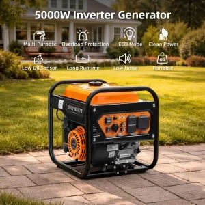 5000-Watts Portable Inverter Generator, - Thumbnail Image 3