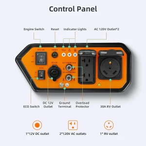 5000-Watts Portable Inverter Generator, - Thumbnail Image 4