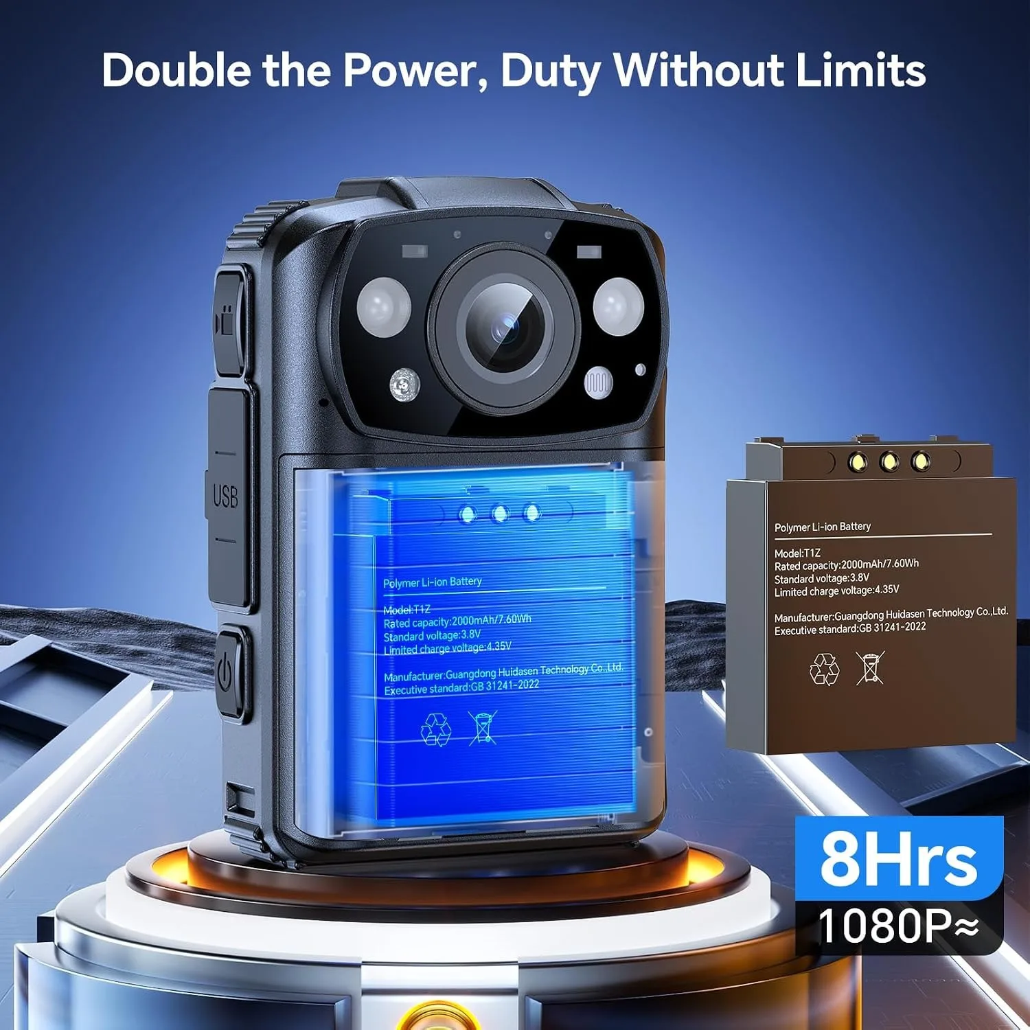 BOBLOV KJ26 2K Body Camera - Image 2