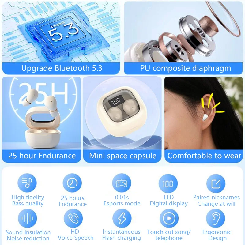 SK Small Earbuds Wireless Bluetooth Headset - Image 6