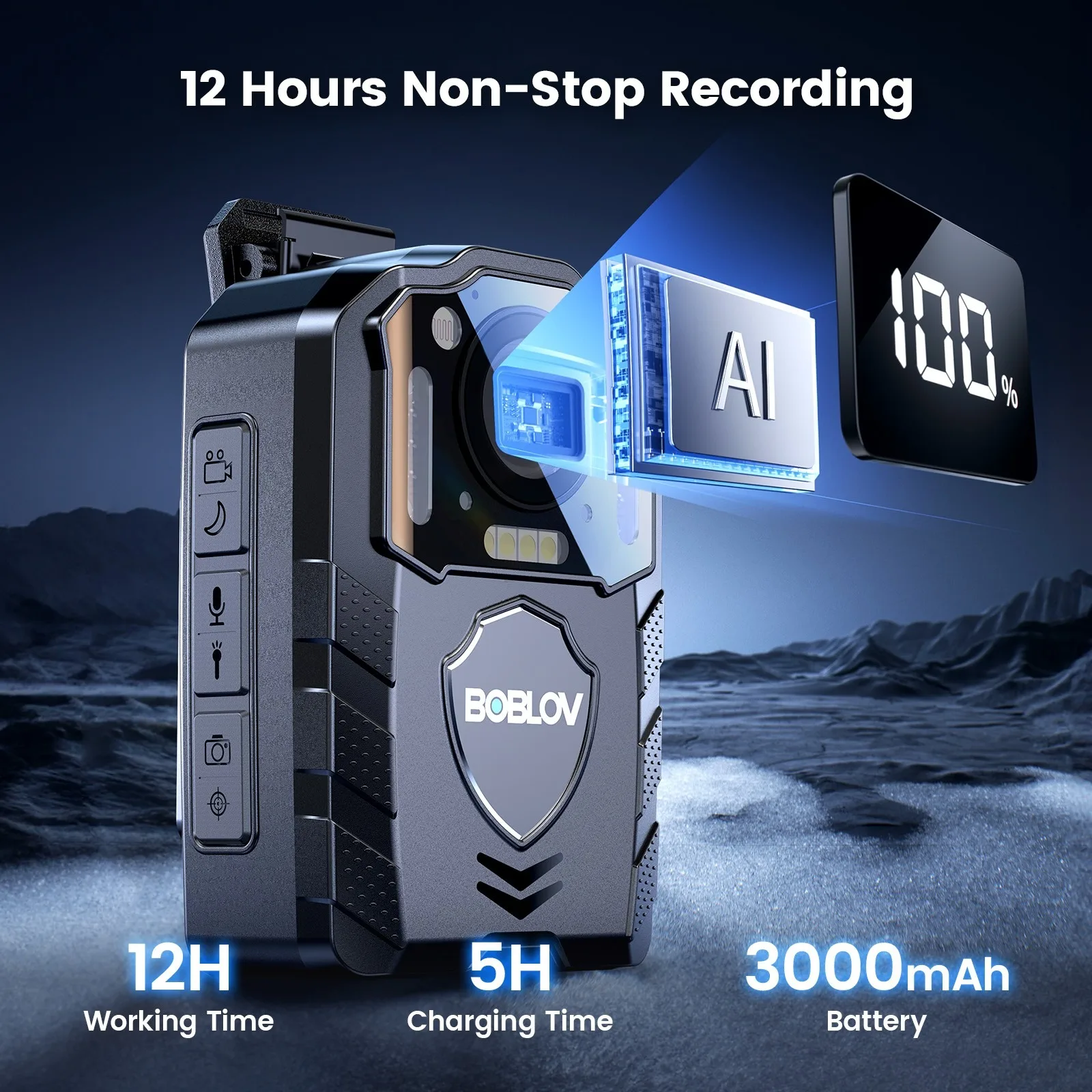 BOBLOV KJ25 1080P Body Camera - Image 2