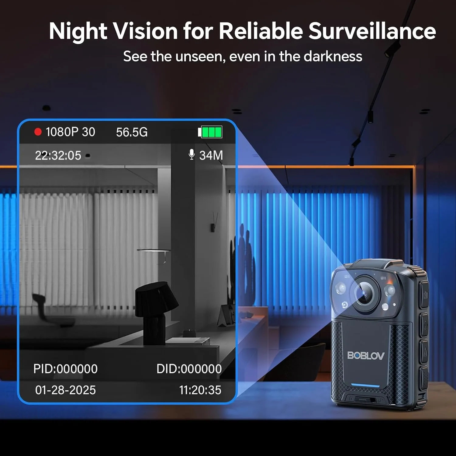 BOBLOV KJ26 2K Body Camera - Image 6