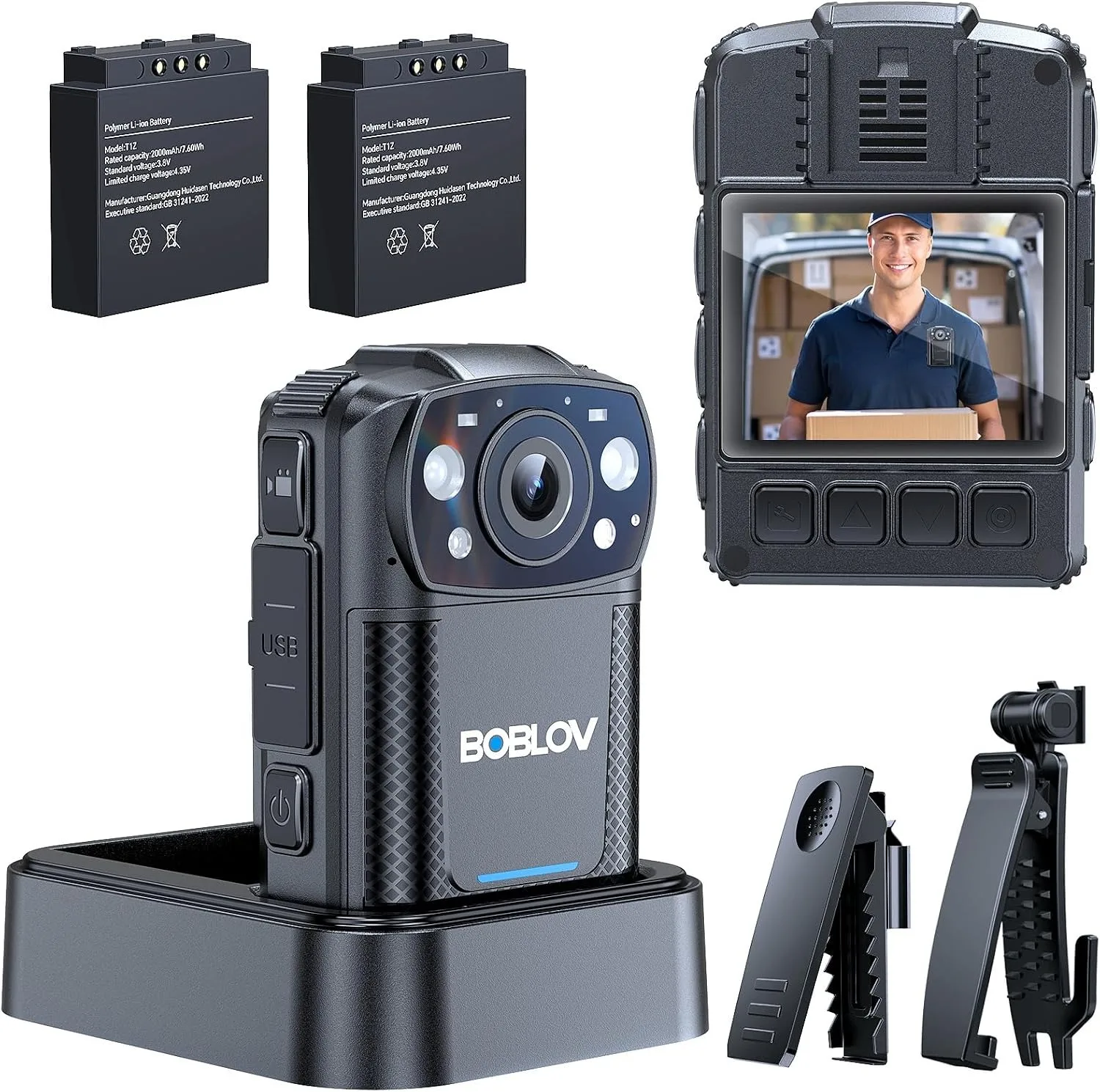 BOBLOV KJ26 2K Body Camera - Image 1